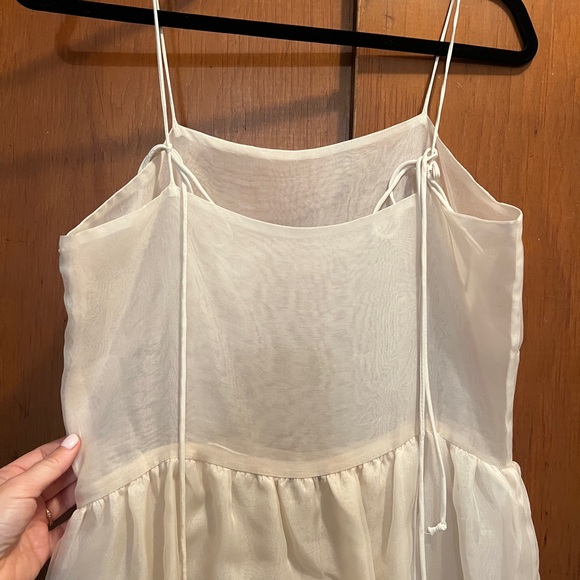 Casual Ivory Midi Wedding Dress - Picture 6 of 9